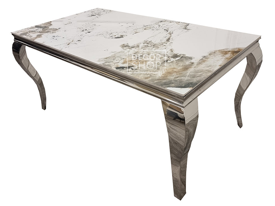 Dining Table with Chrome Legs - Louis