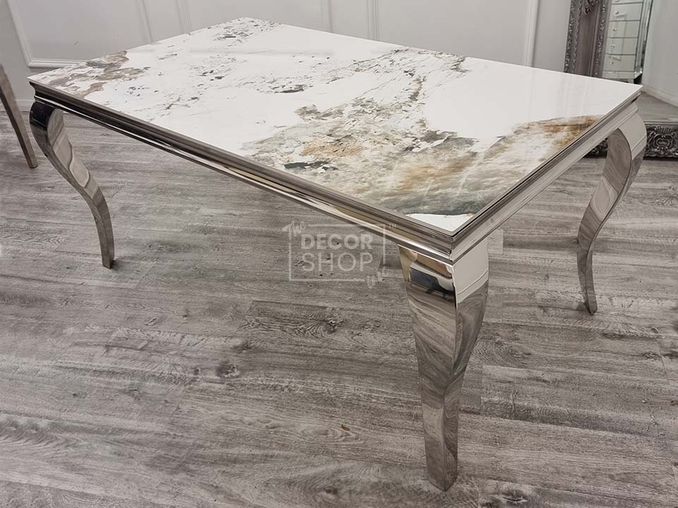Dining Table with Chrome Legs - Louis