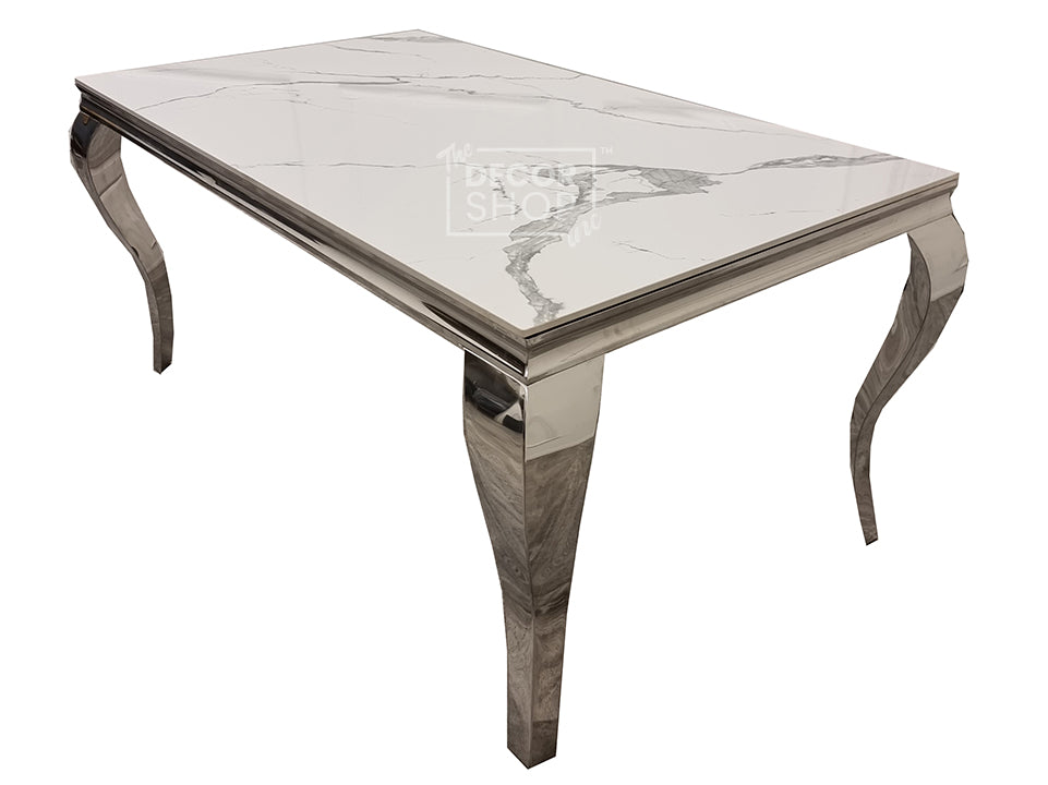 Dining Table with Chrome Legs - Louis