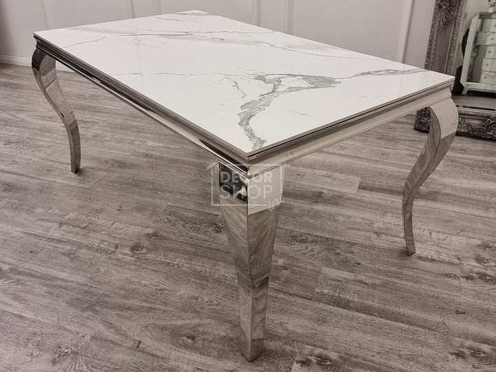 Dining Table with Chrome Legs - Louis