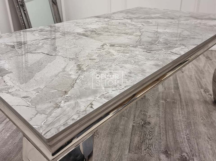 Dining Table with Chrome Legs - Louis