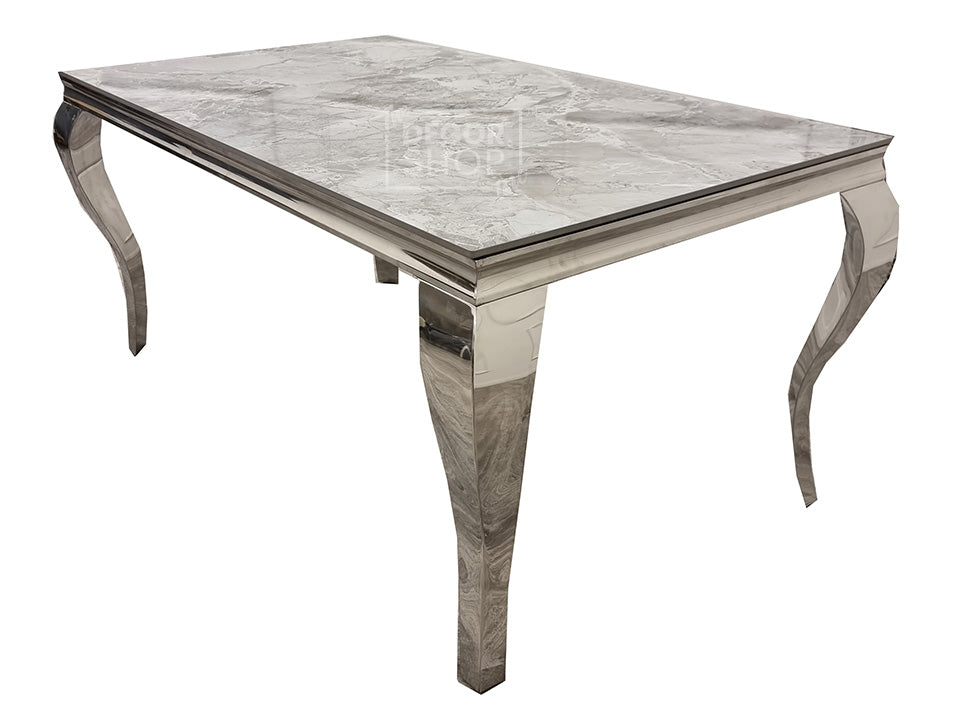 Dining Table with Chrome Legs - Louis