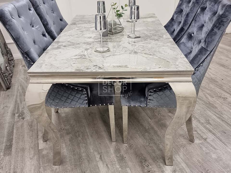 Dining Table with Chrome Legs - Louis