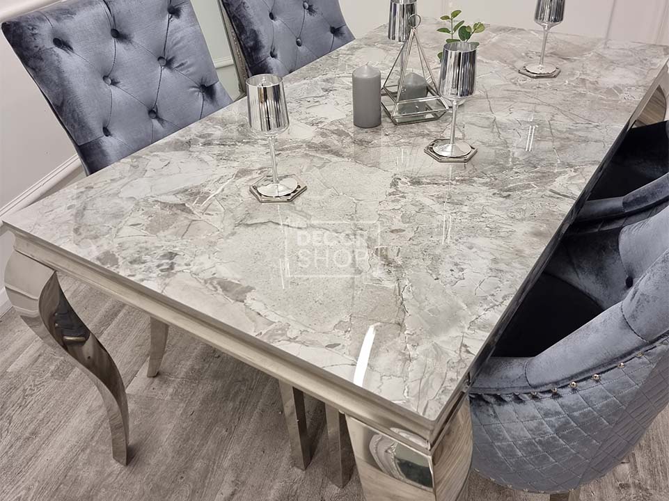 Dining Table with Chrome Legs - Louis