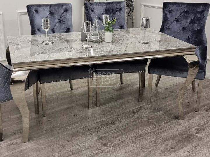 Dining Table with Chrome Legs - Louis