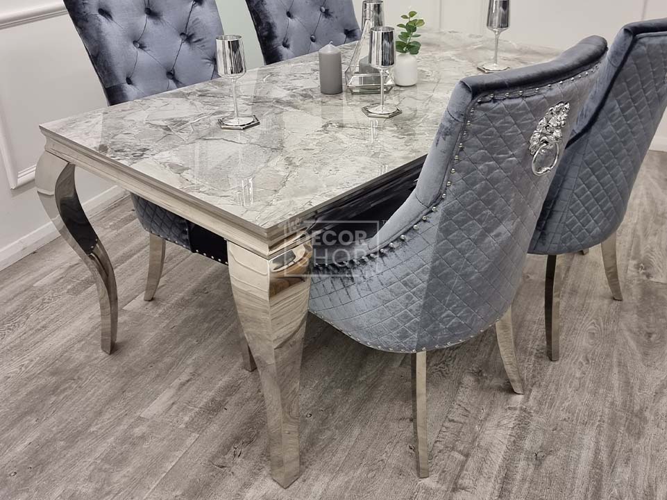 Dining Table with Chrome Legs - Louis