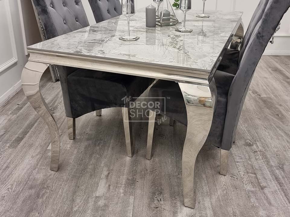 Dining Table with Chrome Legs - Louis