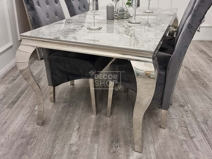 Dining Table with Chrome Legs - Louis