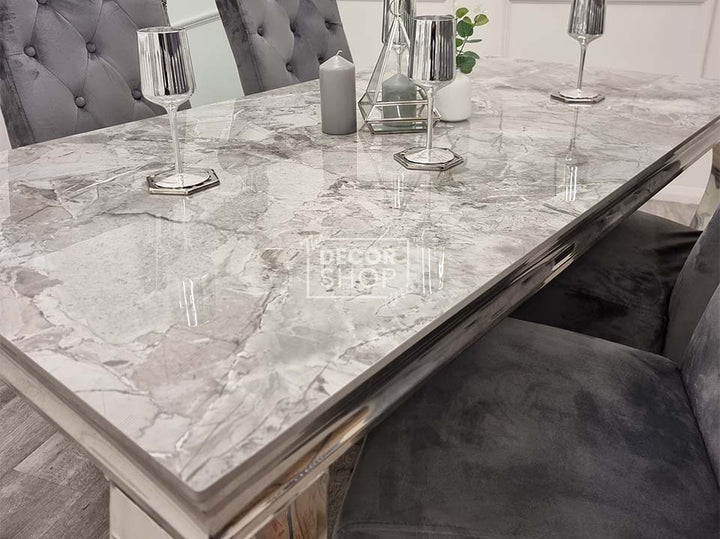 Dining Table with Chrome Legs - Louis