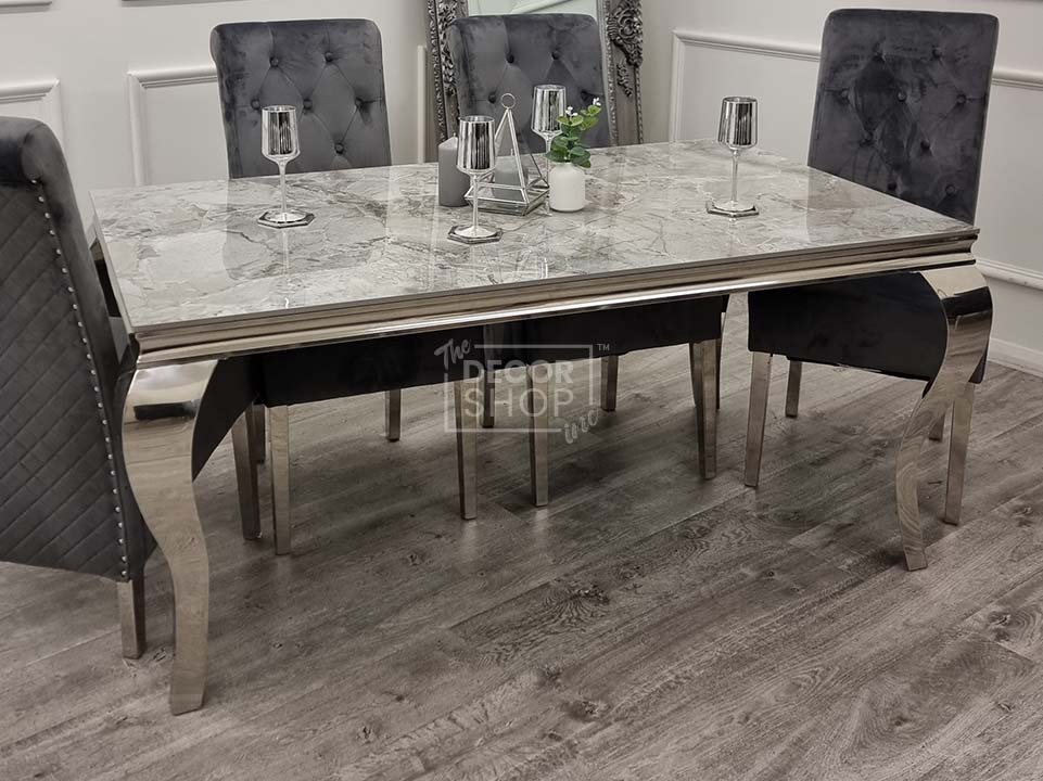 Dining Table with Chrome Legs - Louis