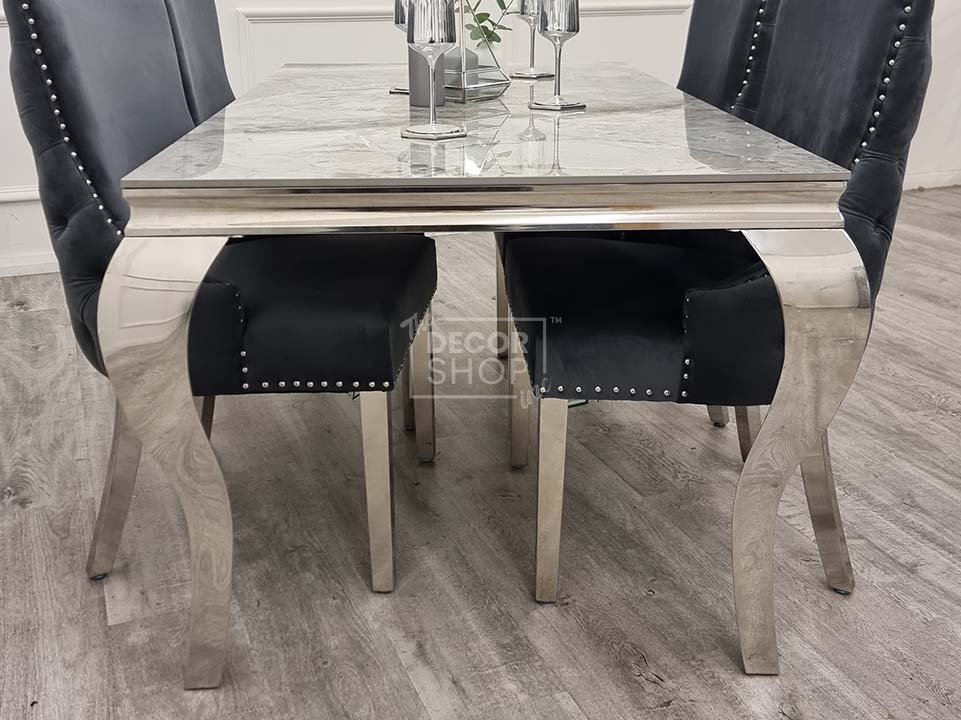 Dining Table with Chrome Legs - Louis