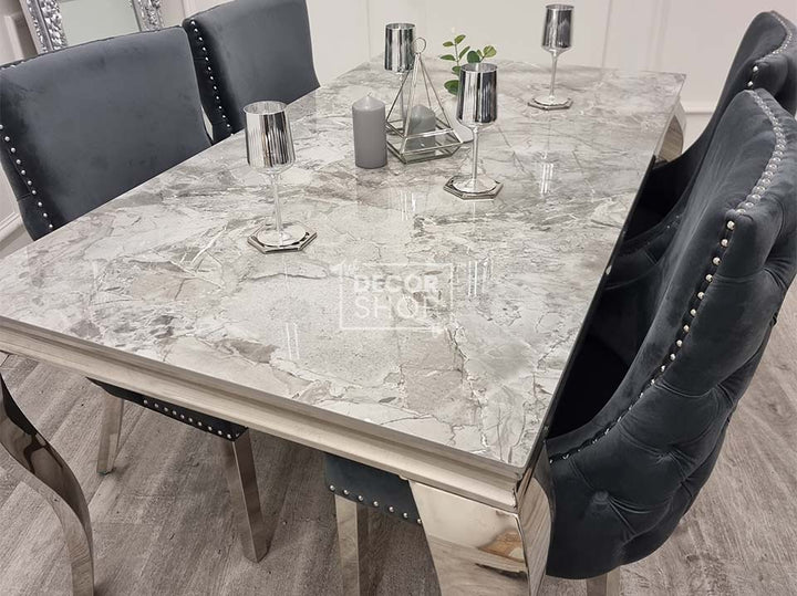 Dining Table with Chrome Legs - Louis