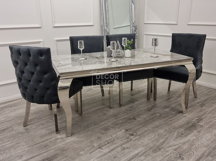 Dining Table with Chrome Legs - Louis