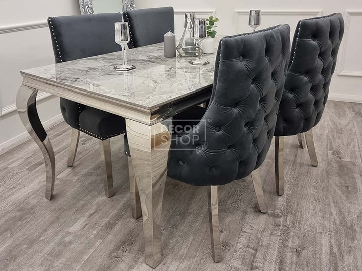 Dining Table with Chrome Legs - Louis