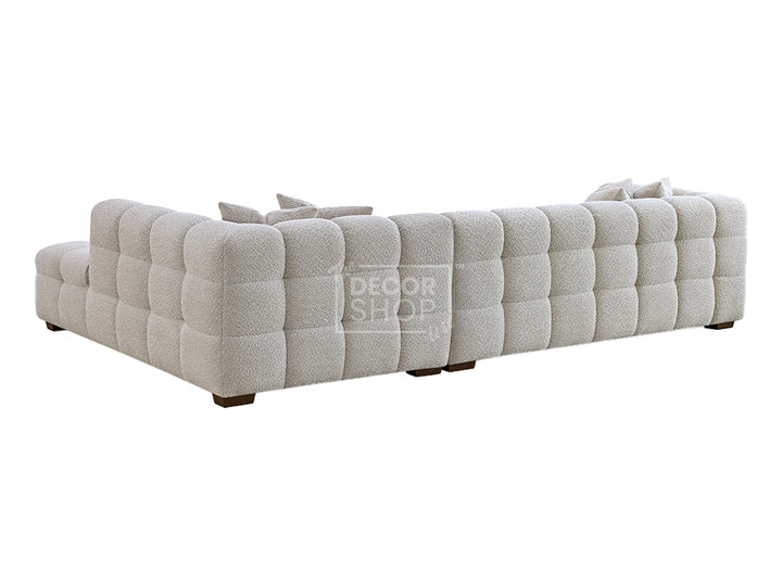 Corner Sofa In Cream Boucle Fabric - Tribeca