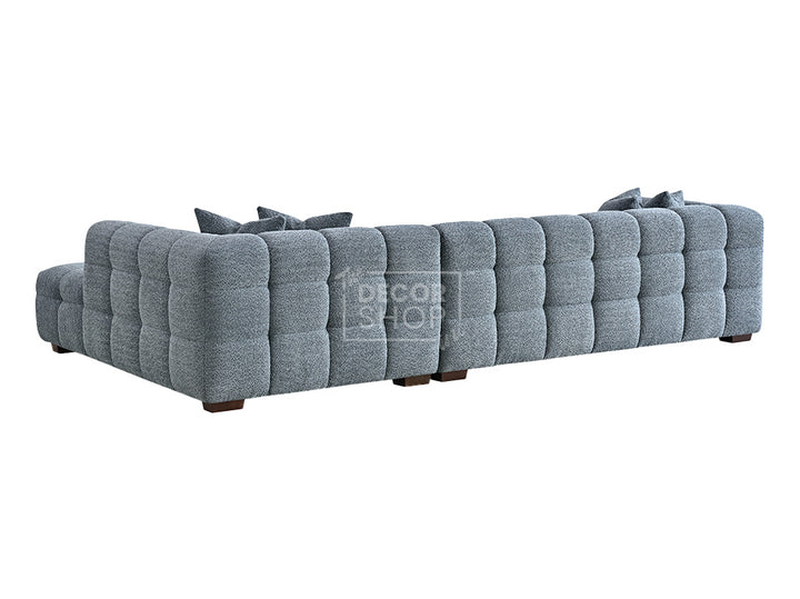 Corner Sofa In Iron Boucle Fabric - Tribeca