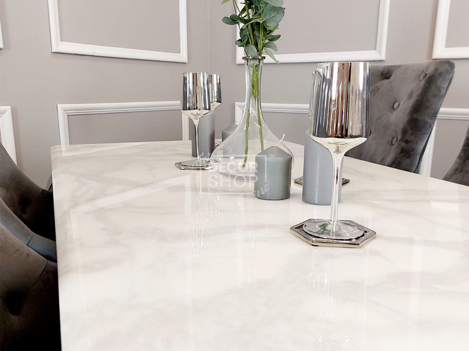 Dining Table with Chrome Legs - Louis