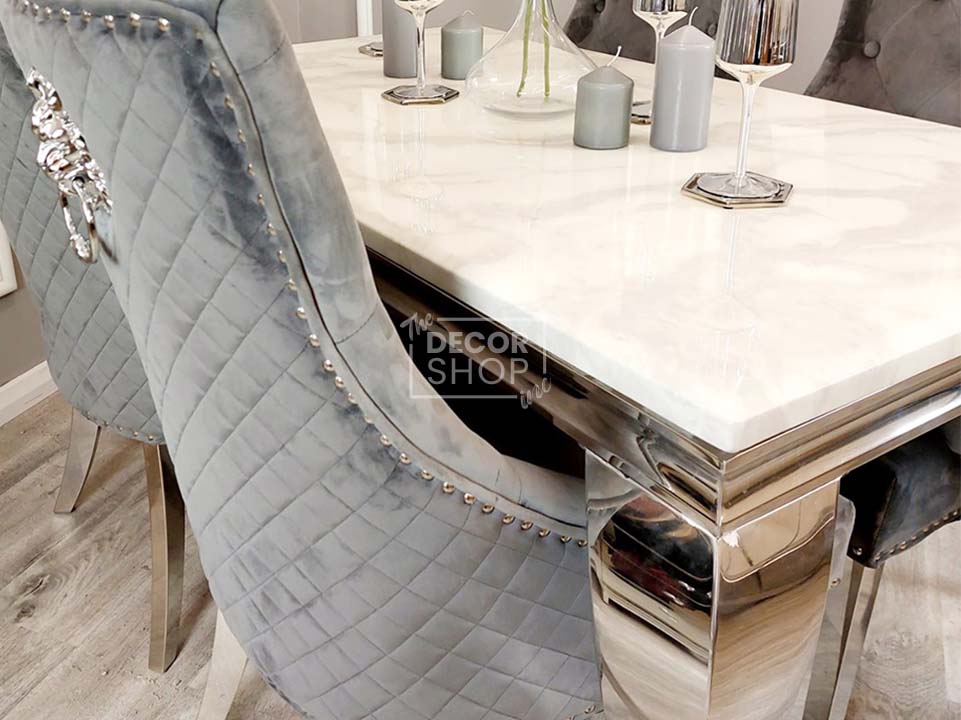 Dining Table with Chrome Legs - Louis