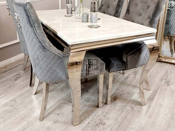 Dining Table with Chrome Legs - Louis