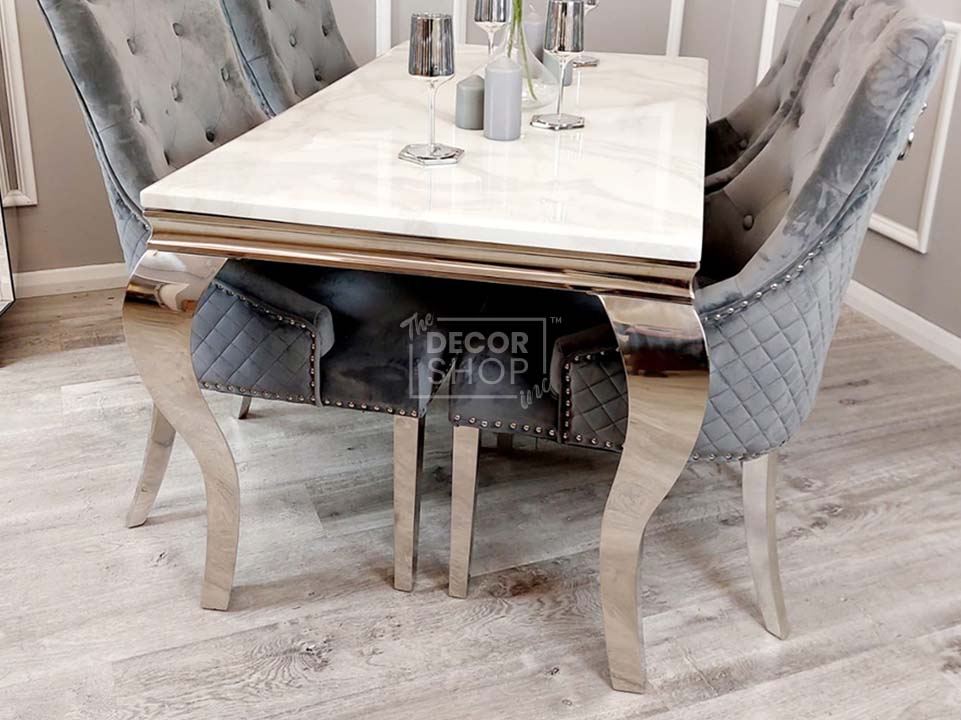 Dining Table with Chrome Legs - Louis