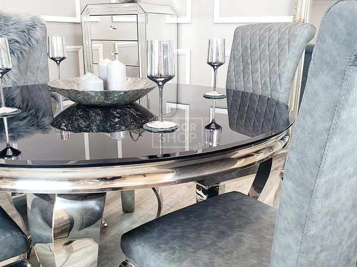 Dining Table with Chrome Legs - Louis