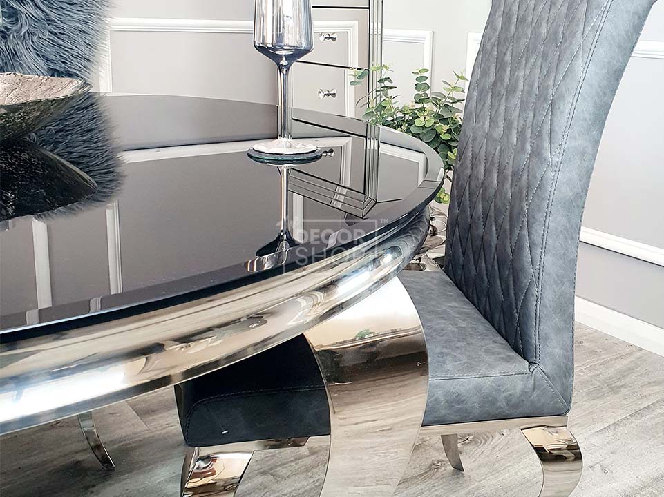 Dining Table with Chrome Legs - Louis