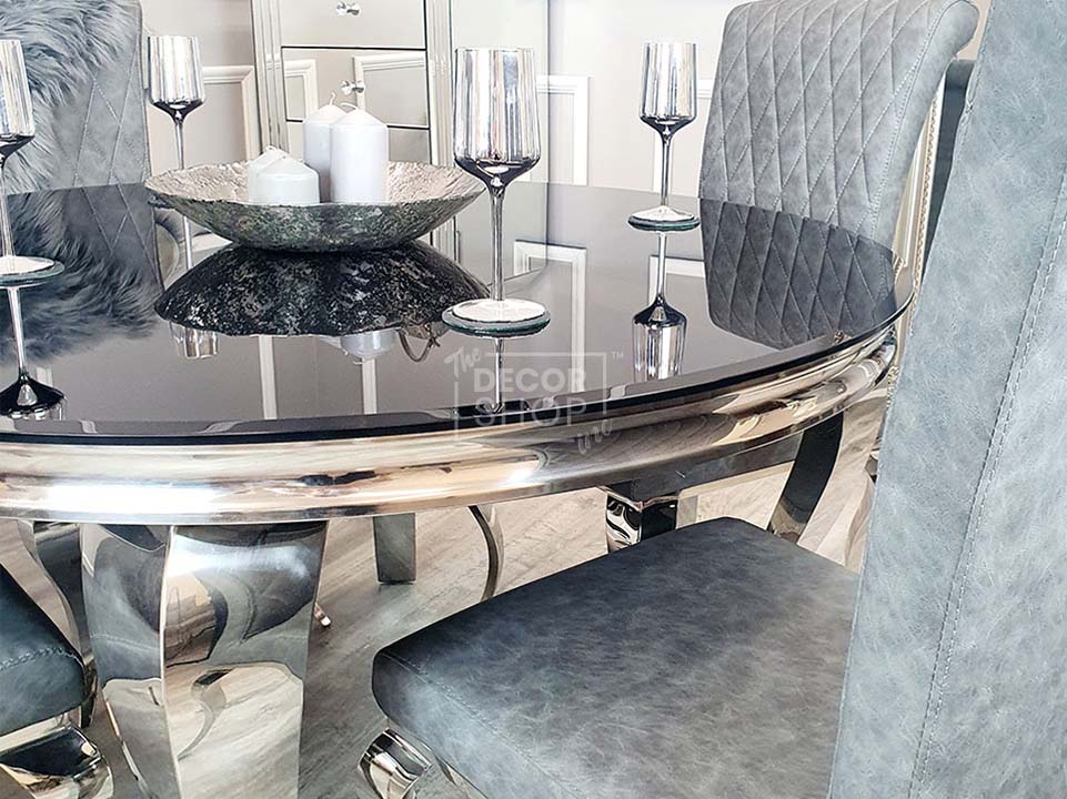 Dining Table with Chrome Legs - Louis