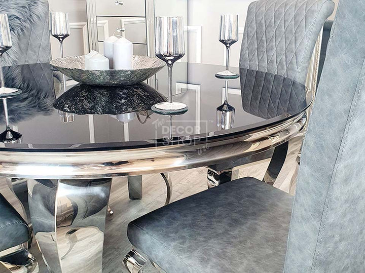 Dining Table with Chrome Legs - Louis