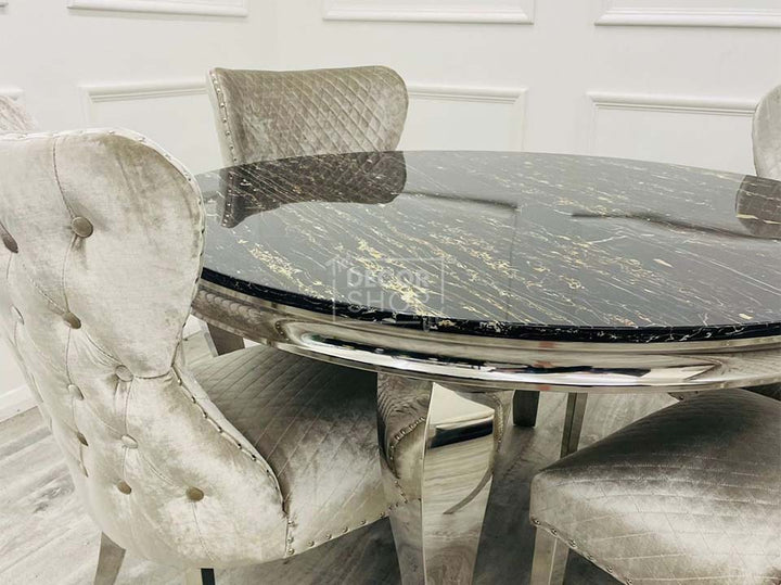 Dining Table with Chrome Legs - Louis