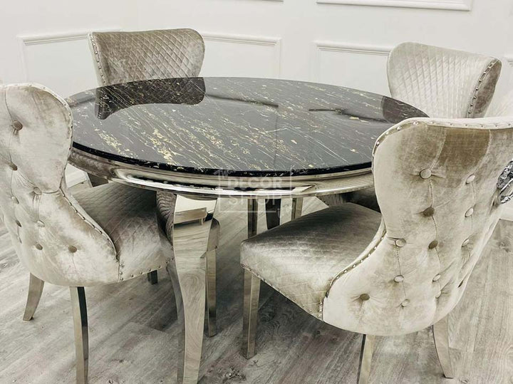 Dining Table with Chrome Legs - Louis