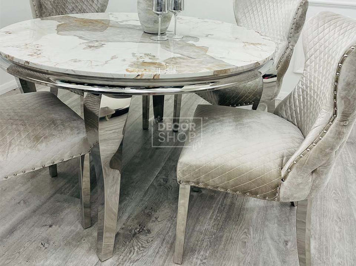 Dining Table with Chrome Legs - Louis