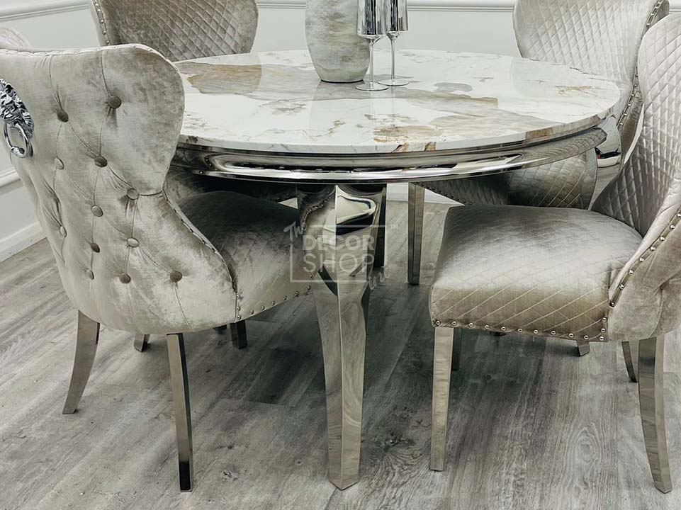 Dining Table with Chrome Legs - Louis