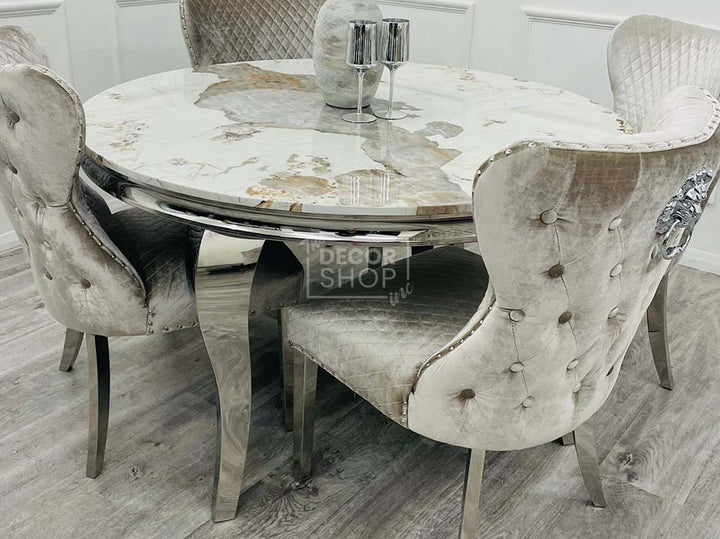 Dining Table with Chrome Legs - Louis