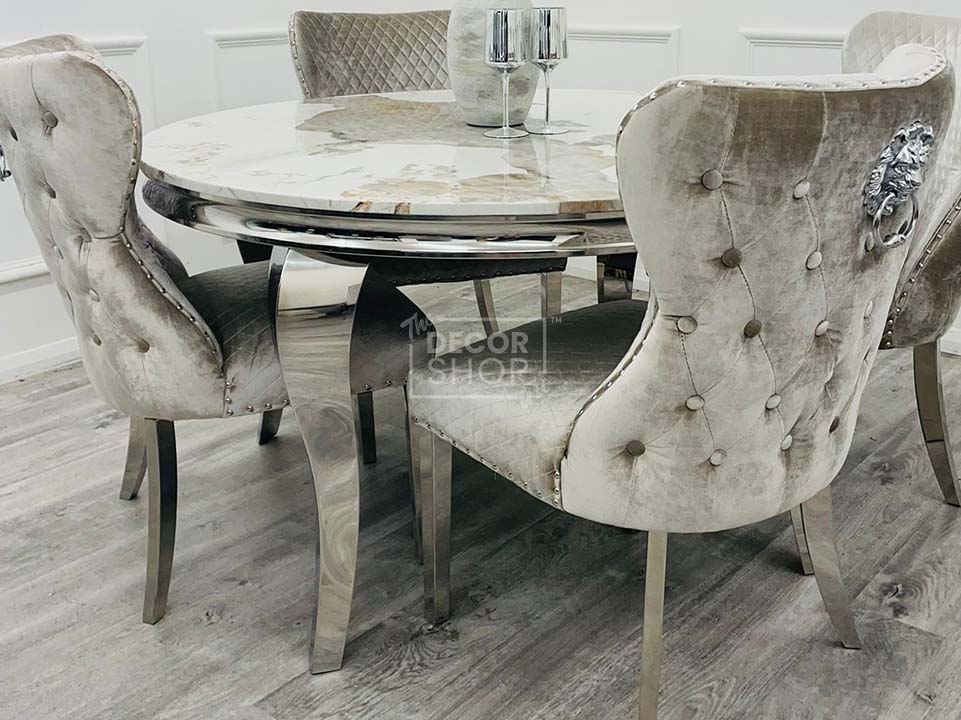 Dining Table with Chrome Legs - Louis