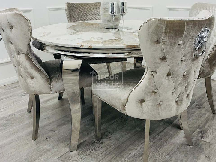Dining Table with Chrome Legs - Louis