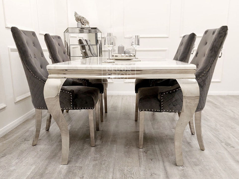 Dining Table with Chrome Legs - Louis