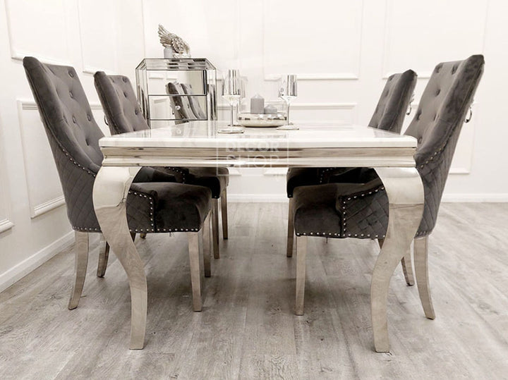 Dining Table with Chrome Legs - Louis