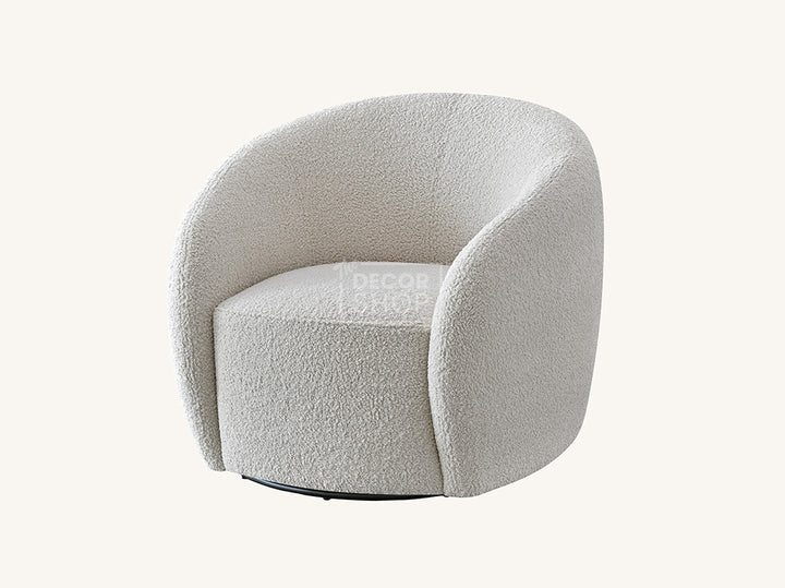 Fabric Sofa and Chair In Cream Boucle - Nolita