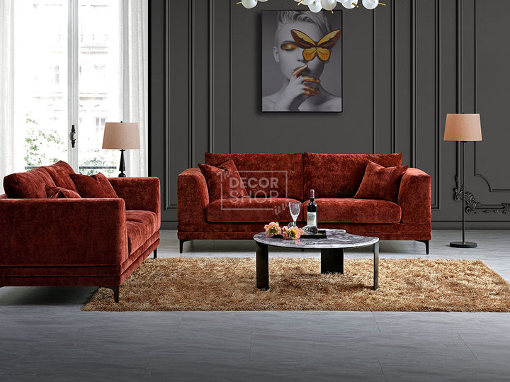 3+2 Fabric Sofa In Red - Lenox