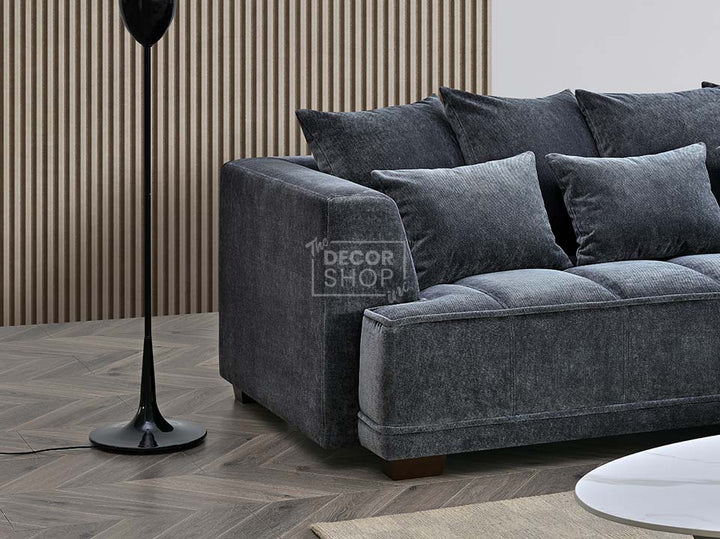 Corner Sofa In Grey Fabric - Gramercy