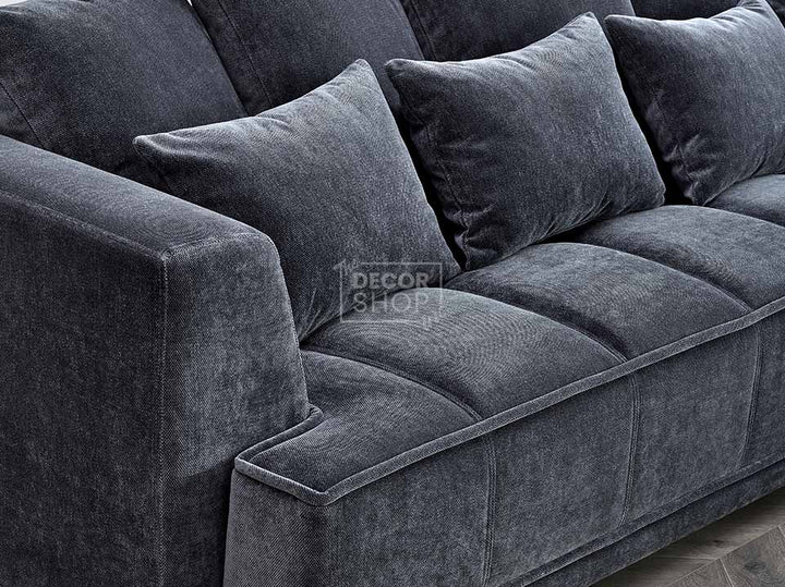 Corner Sofa In Grey Fabric - Gramercy