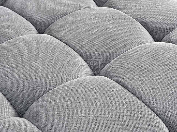 Fabric Corner Sofa In Grey Boucle - Leonard