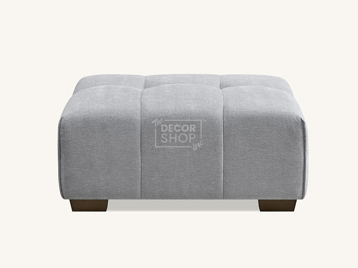 Fabric Corner Sofa In Grey Boucle - Leonard