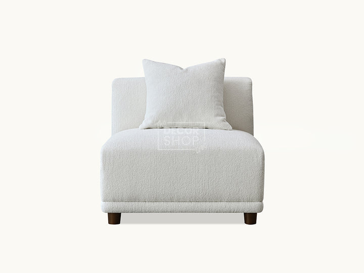 Fabric Corner Sofa In Cream Boucle - Lottie