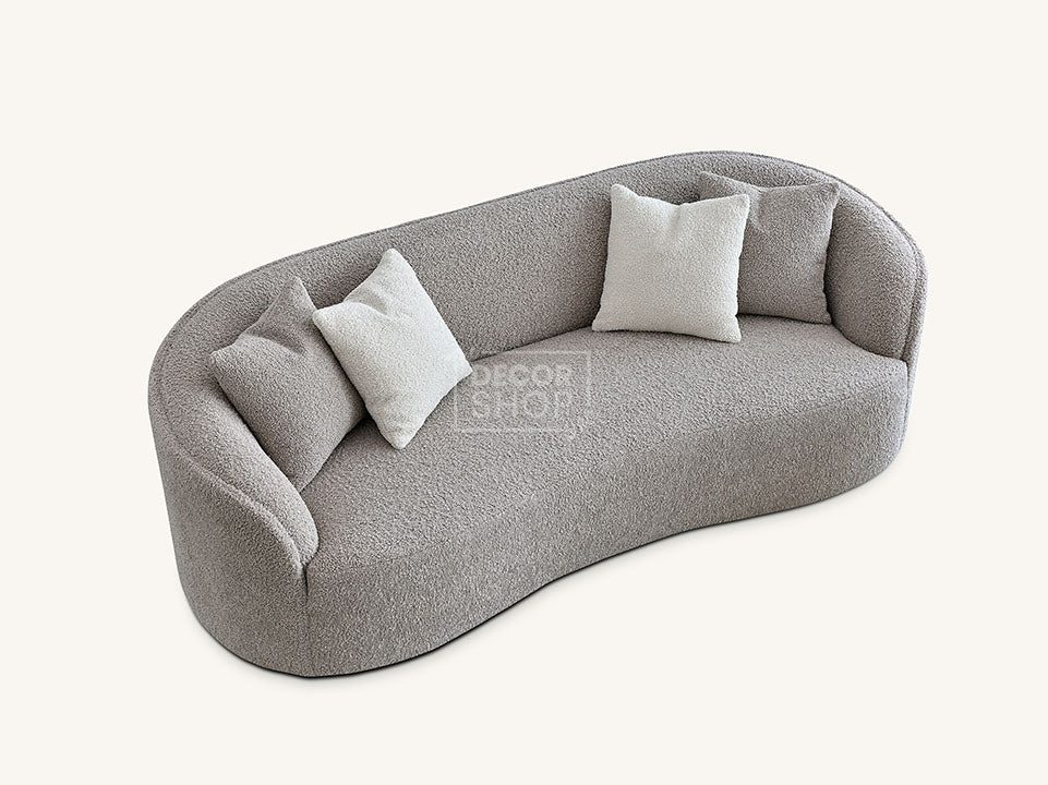 Fabric Sofa and Chair In Cream Boucle - Nolita