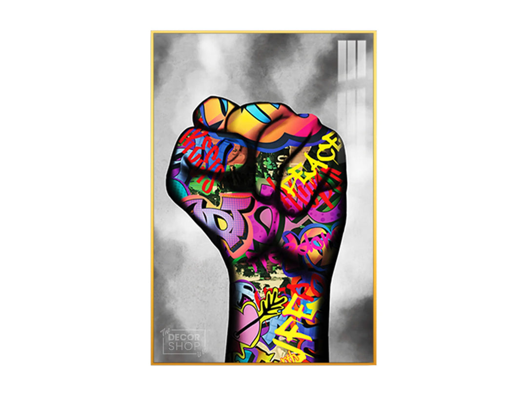 Express Your Style with This  Dynamic Graffiti Canvas Decor