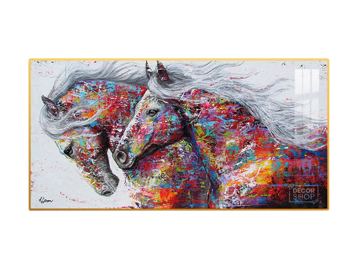 Celebrate Freedom with Unique Abstract Horse Paintings