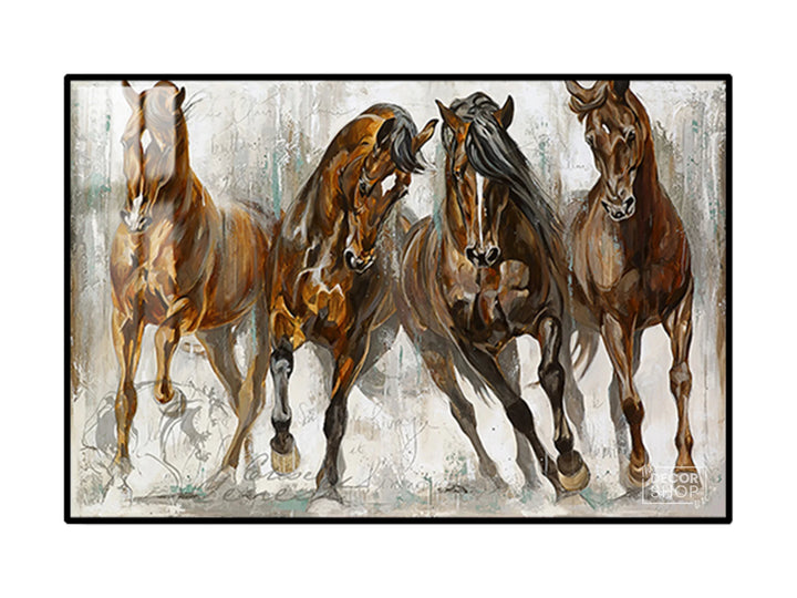 Elegant Horse Painting Showcasing Graceful Beauty and Strength for Timeless Wall Decor