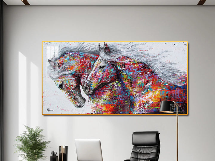 Celebrate Freedom with Unique Abstract Horse Paintings