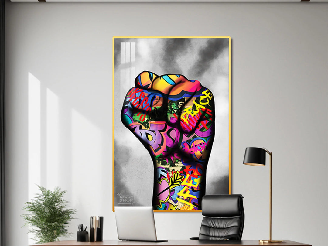 Express Your Style with This  Dynamic Graffiti Canvas Decor